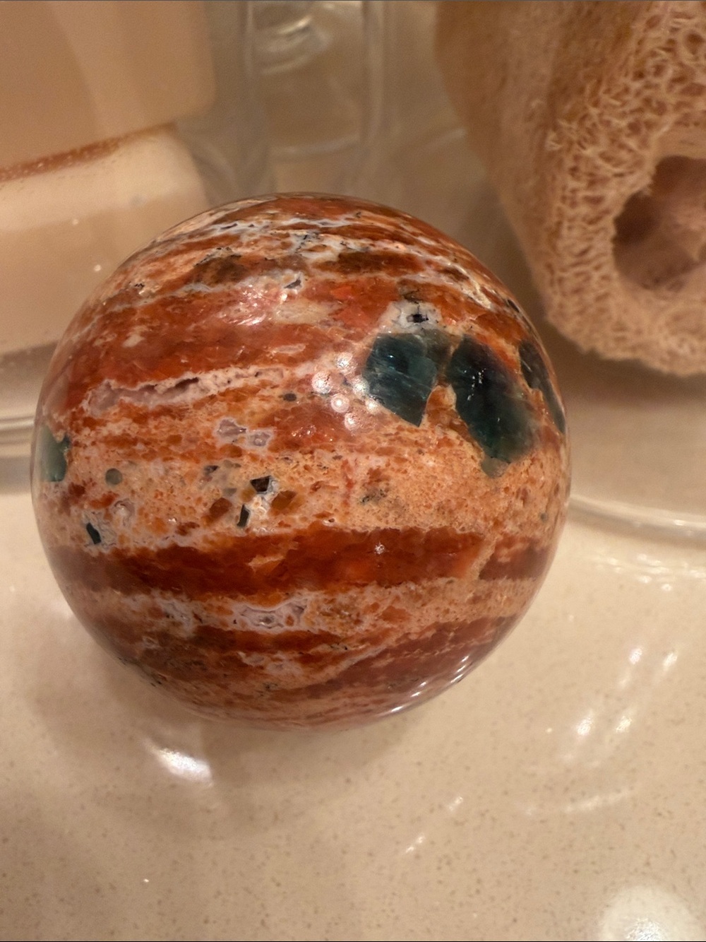 2.30 Inch Sunstone with Apatite Sphere
